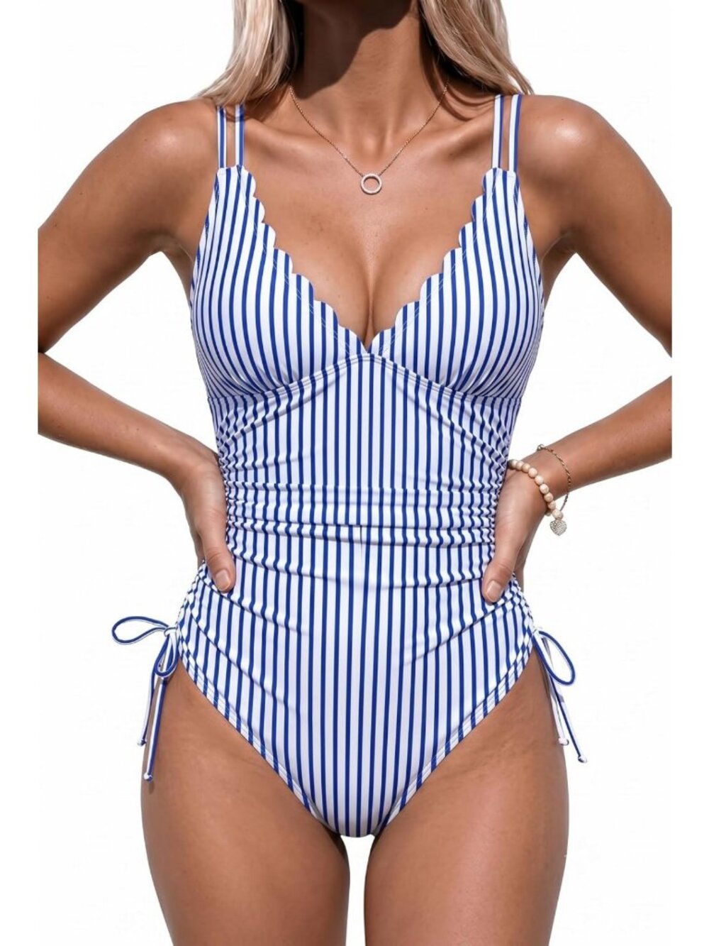 Stylish Women's One Piece Swimsuit with Ruched Tummy Control for Flattering Fit